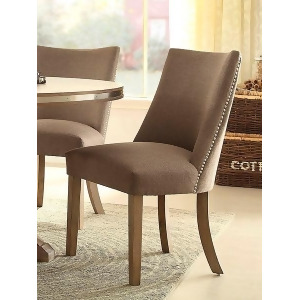 Homelegance Beaugrand Fabric Side Chair In Light Oak / Grey Fabric W / Brown Ton - All