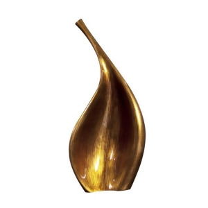 Howard Elliott 22063 Striped Gold Lacquered Contemporary Small Vase - All