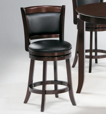 Homelegance Edmond Swivel Pub Chair in Dark Cherry [Set of 2] 