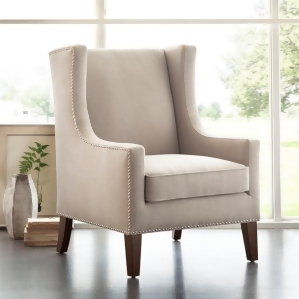 Madison Park Barton Wing Chair In Linen - All