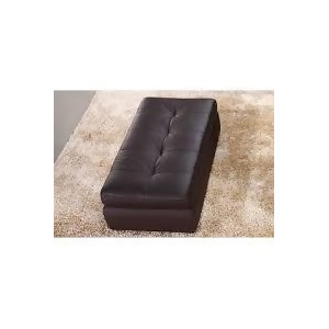 J M 397 Italian Leather Ottoman In Chocolate Color - All