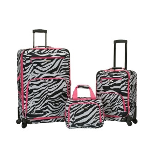 Rockland Pink Zebra Pasadena 19 28 Expandable Spinner 14 Tote - All