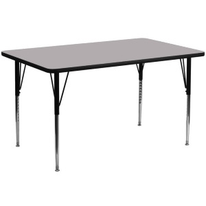 Flash Furniture 30 x 72 Rectangular Activity Table w/ Grey Thermal Fused Laminat - All