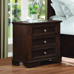 Homelegance Eunice 3 Drawer Nightstand in Espresso - All