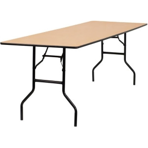 Flash Furniture 30 Inch x 96 Inch Rectangular Wood Folding Banquet Table w/ Clea - All
