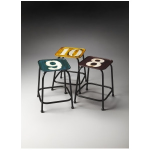 Butler Industrial Chic Trio Stool Set - All