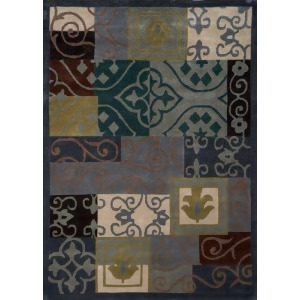 Linon Trio Rug In Blue And Grey 1.10 x 2.10 - All
