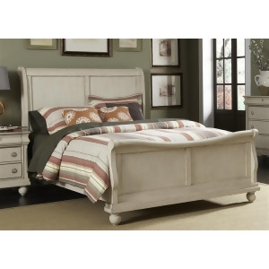 Liberty Furniture Rustic Traditions Sleigh Bed in Rustic White Finish - All