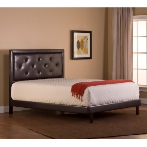 Hillsdale Becker Upholstered Bed Set in Brown Faux Leather - All