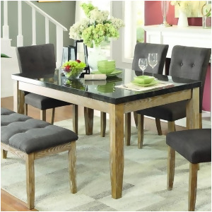 Homelegance Huron Dining Table w/Faux Marble Top in Light Oak - All