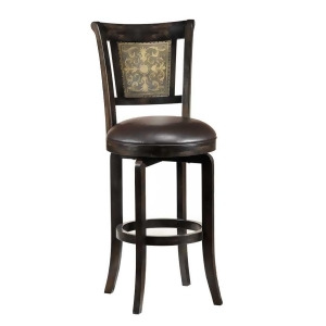 Hillsdale Camille Swivel Stool in Dark Brown - All