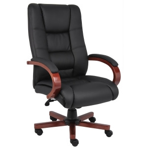 Boss Chairs Boss B8991-c High Back Executive Wood Finished Chairs - All