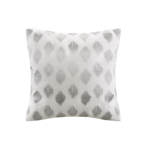 Ink Ivy Nadia Dot Embroidered Square Pillow In Silver - All