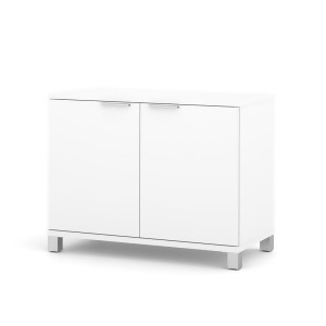 Bestar Pro-Linea 2-door Storage Unit In White - All