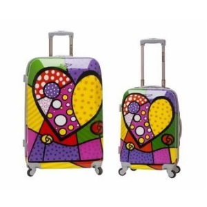 Rockland Heart 2 Piece Luggage Set - All