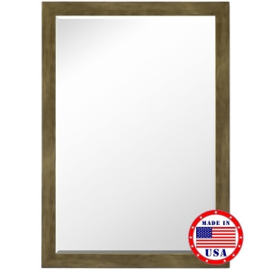 Hitchcock Butterfield Weathered Sand Barn Siding Petite Framed Wall Mirror - All