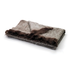 Go Home Brown And Beige Mohair Throw - All