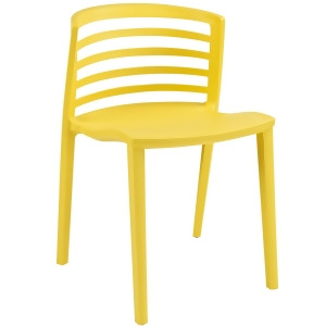 Modway Curvy Dining Side Chair in Yellow - All