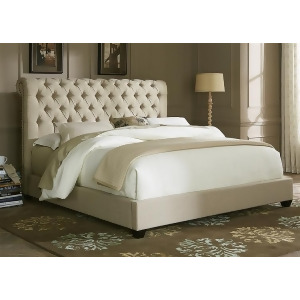 Liberty Furniture Upholstered Sleigh Bed in Natural Linen Fabric - All