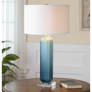 Uttermost Caudina Frosted Blue Glass Lamp - All