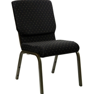 Flash Furniture Hercules Series 18.5 Inch Wide Black Dot Patterned Stacking Chur - All
