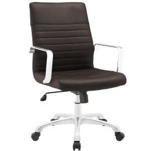 Modway Finesse Mid Back Office Chair In Brown - All