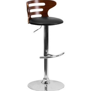 Flash Furniture Sd-2019-wal-gg Walnut Bentwood Adjustable Height Bar Stool With - All