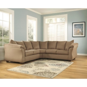 Flash Furniture Signature Design By Ashley Darcy Sectional In Mocha Fabric - All