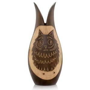 Modern Day Accents Buho Wood Owl Vase - All
