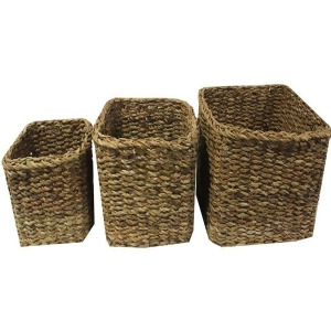 Entrada En22083 3 Piece Square Basket Sea Grass Set of 2 - All