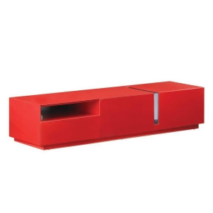 J M Furniture Tv Stand 027 in Red High Gloss - All