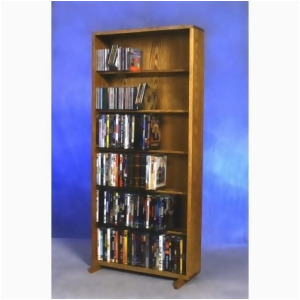 Wood Shed Solid Oak 6 Row Dowel Cd/dvd Cabinet Tower - All