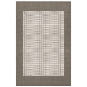 Couristan Recife Checkered Field Rug In Grey-White - All