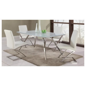 Chintaly Jade 5 Piece Dining Set In Stainless Steel - All
