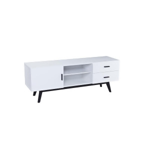 Diamond Sofa Focus 2 In Drawer / 1 In Door Entertainment Cabinet In White With B - All