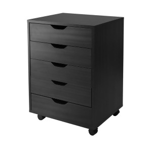 Winsome Wood 20519 Halifax Cabinet For Closet / office 5 Drawers in Black - All