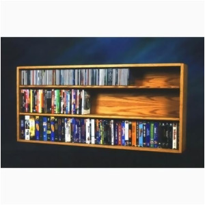 Wood Shed Solid Oak Wall or Shelf Mount for Cd and Dvd/vhs tape/Book Cabinet - All