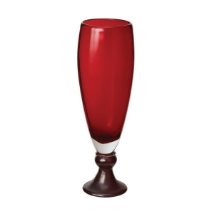 Lazy Susan Ruby Pearl Vase With Metallic Foot - All