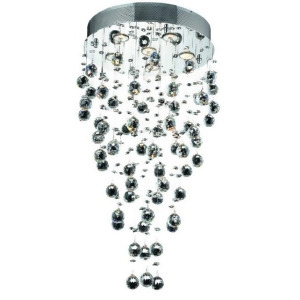 Lighting By Pecaso Bernadette Collection Hanging Fixture D18in H32in Lt 6 Chrome - All