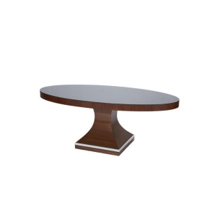 Allan Copley Omega Oval Cocktail Table In Mahogany on Asian Walnut - All