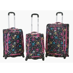 Rockland Peace Fusion 3 Piece Luggage Set - All