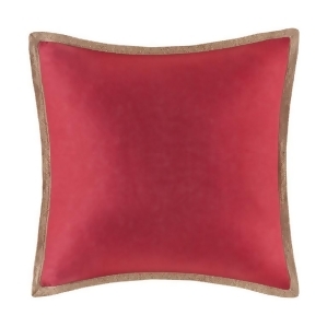 Madison Park Linen with Jute Trim Square Pillow In Red - All