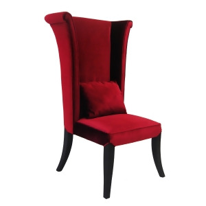 Armen Living Mad Hatter Dining Chair In Rich Velvet In Red - All