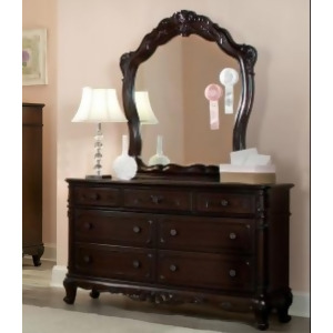 Homelegance Cinderella 7 Drawer Dresser w/ Mirror in Dark Cherry - All
