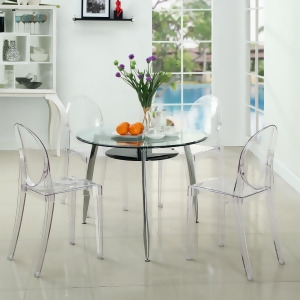 Modway Casper Dining Chairs Set of 4 in Clear - All