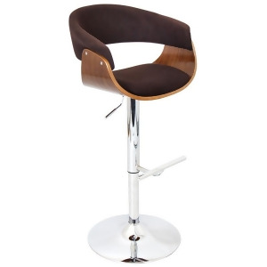 Lumisource Vintage Mod Barstool In Walnut And Espresso - All