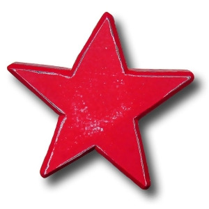 One World Distressed Star Red Wooden Drawer Pulls Set of 2 - All