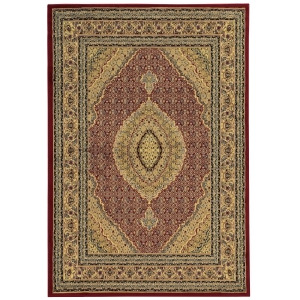 Linon Elegance Rug In Red And Ivory 2' X 3' - All