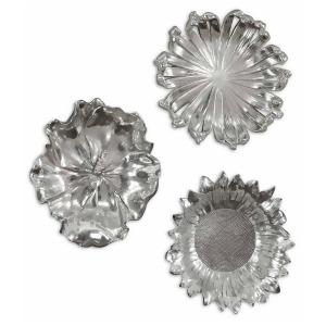 Uttermost Silver Flowers Wall Art Set of 3 - All