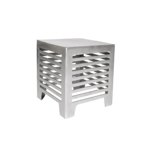 Allan Copley Designs Jersey Square End Table in Matte Cast Aluminum - All